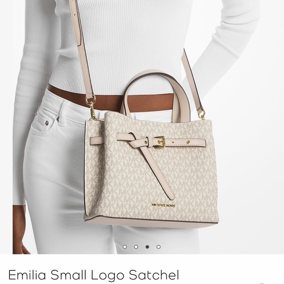 Michael Kors Pastel Pink and Cream Handbag with adjustable strap NWOT - Picture 2 of 9